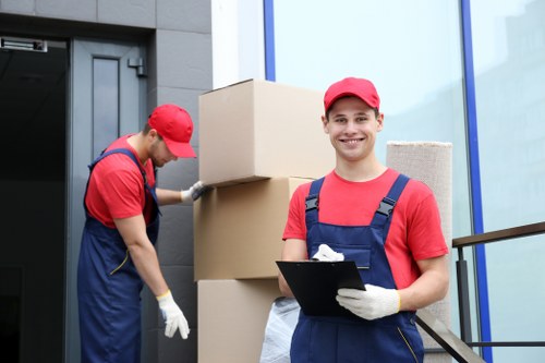 Van loading service with moving boxes and furniture