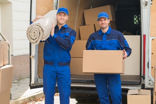 Professional office removals planning in Bexleyheath with moving boxes and workspace setup