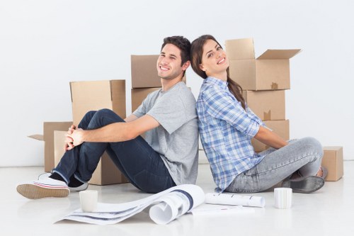 Professional removal team packing household items for a Bexleyheath move