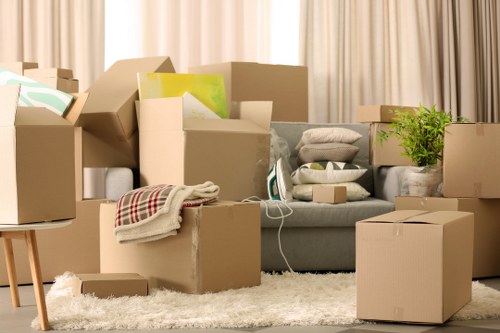 Organised packing materials and storage boxes in Bexleyheath