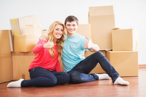 Office relocation equipment and boxes for removal services