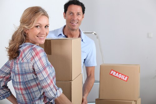 Unloading furniture and boxes at a new home