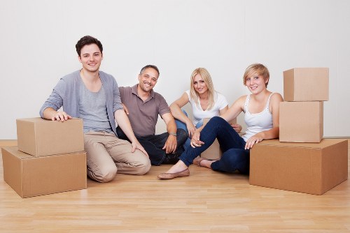 Removal van loading furniture during a local Bexleyheath move